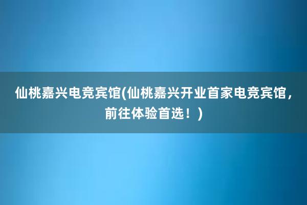 仙桃嘉兴电竞宾馆(仙桃嘉兴开业首家电竞宾馆，前往体验首选！)