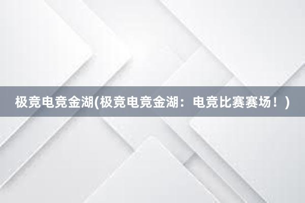 极竞电竞金湖(极竞电竞金湖：电竞比赛赛场！)