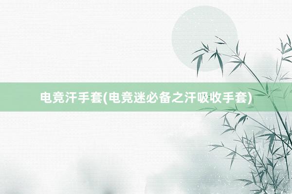 电竞汗手套(电竞迷必备之汗吸收手套)