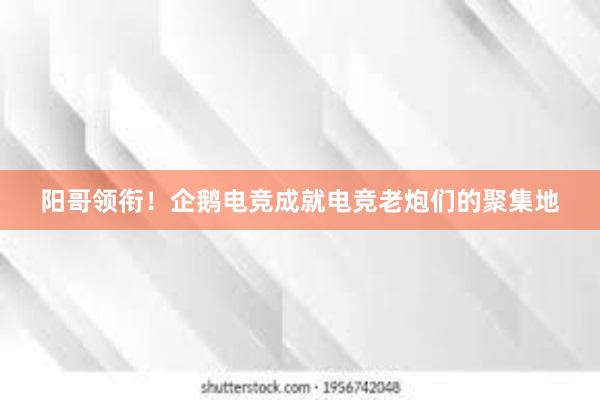 阳哥领衔！企鹅电竞成就电竞老炮们的聚集地