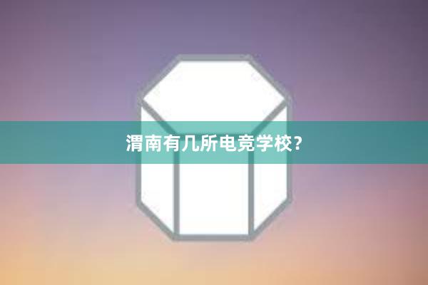 渭南有几所电竞学校？